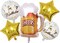 5 PCS Happy Birthday Beer Mug Cheers Five-pointed Star Foil Balloons for Birthday Party